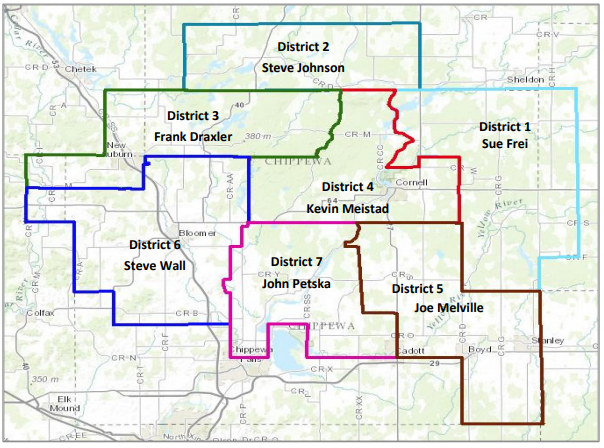 Image of CVEC Board of Directors Map