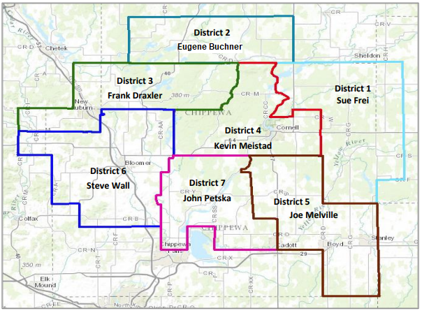 Image of CVEC Board of Directors Map